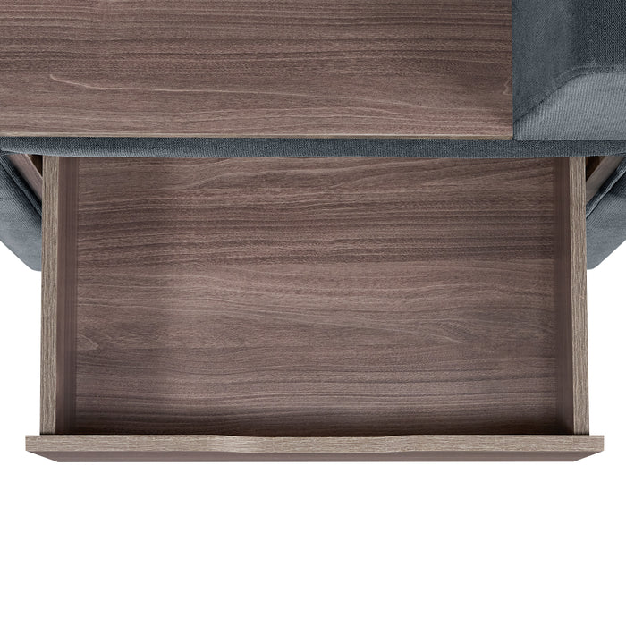 Ottawa King UPH Transformer Bed with Electronic Features in Grey Linen