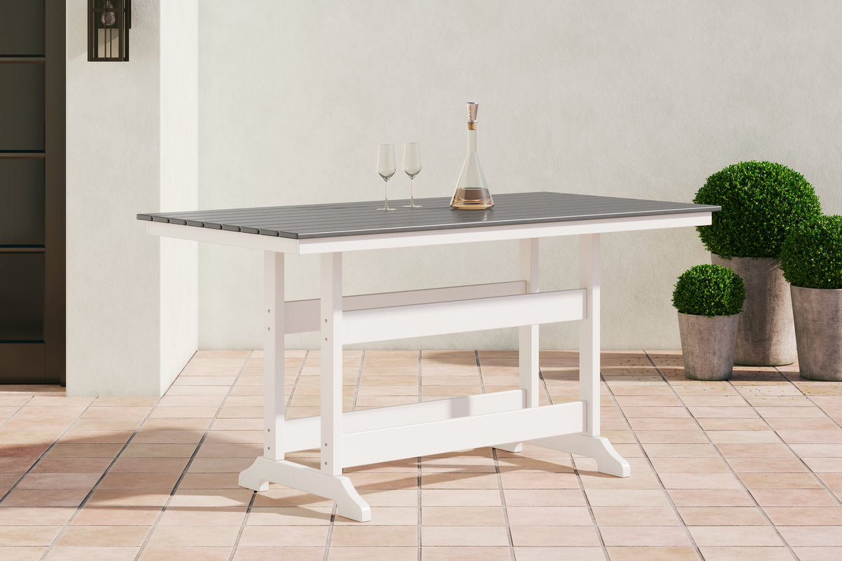 Homestyle Furniture - Ashley Furniture - Transville Outdoor Counter Height Dining Table - RECT COUNTER TABLE W/UMB OPT - P210-642