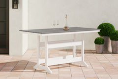 Homestyle Furniture - Ashley Furniture - Transville Outdoor Counter Height Dining Table - RECT COUNTER TABLE W/UMB OPT - P210-642