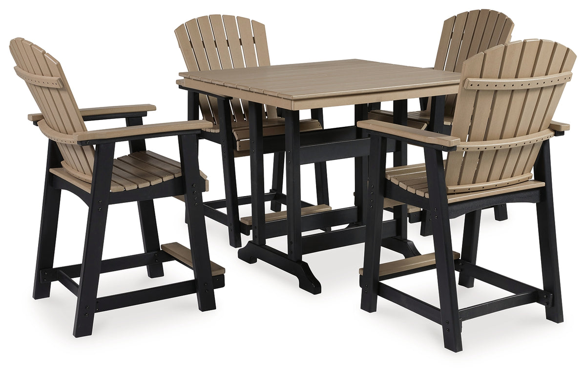Homestyle Furniture - Ashley Furniture - Fairen Trail Outdoor Counter Height Dining Table with 4 Barstools - Outdoor Counter Height Dining Table with 4 Barstools - P211P3