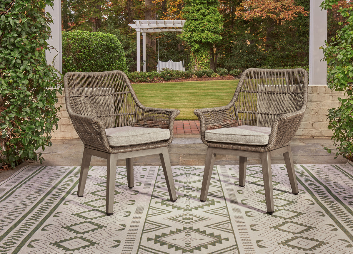 Homestyle Furniture - Ashley Furniture - Beach Front Arm Chair with Cushion (Set of 2) - Arm Chair With Cushion (Set of 2) - P399-601A
