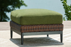 Homestyle Furniture - Ashley Furniture - Horizon Hall Outdoor Ottoman with Cushion - Ottoman with Cushion - P572-814