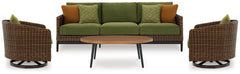 Horizon Hall Outdoor Sofa, 2 Lounge Chairs, Ottoman and Coffee Table