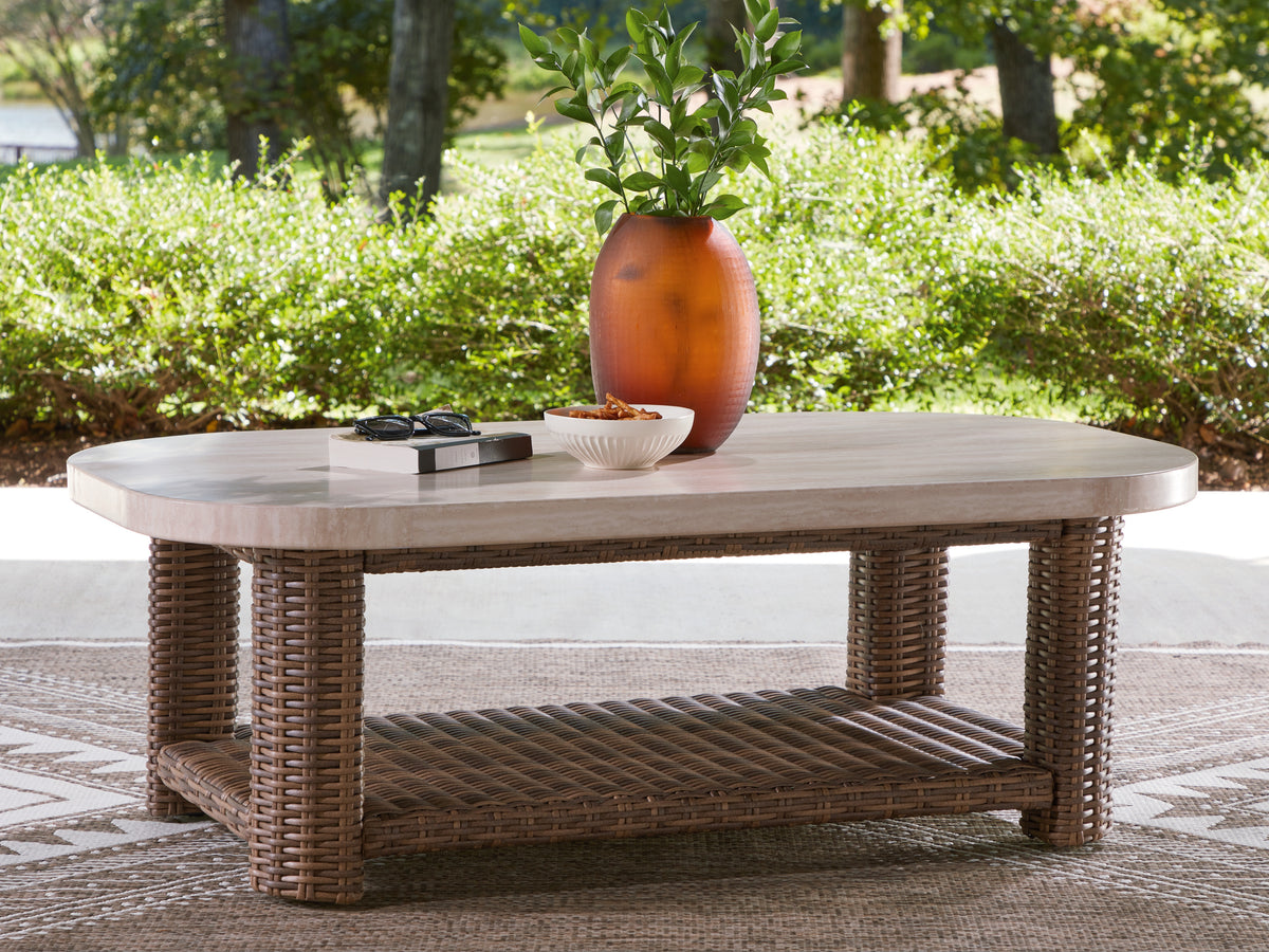 Homestyle Furniture - Ashley Furniture - Dolan Creek Outdoor Coffee Table - Rectangular Cocktail Table - PCP610-701