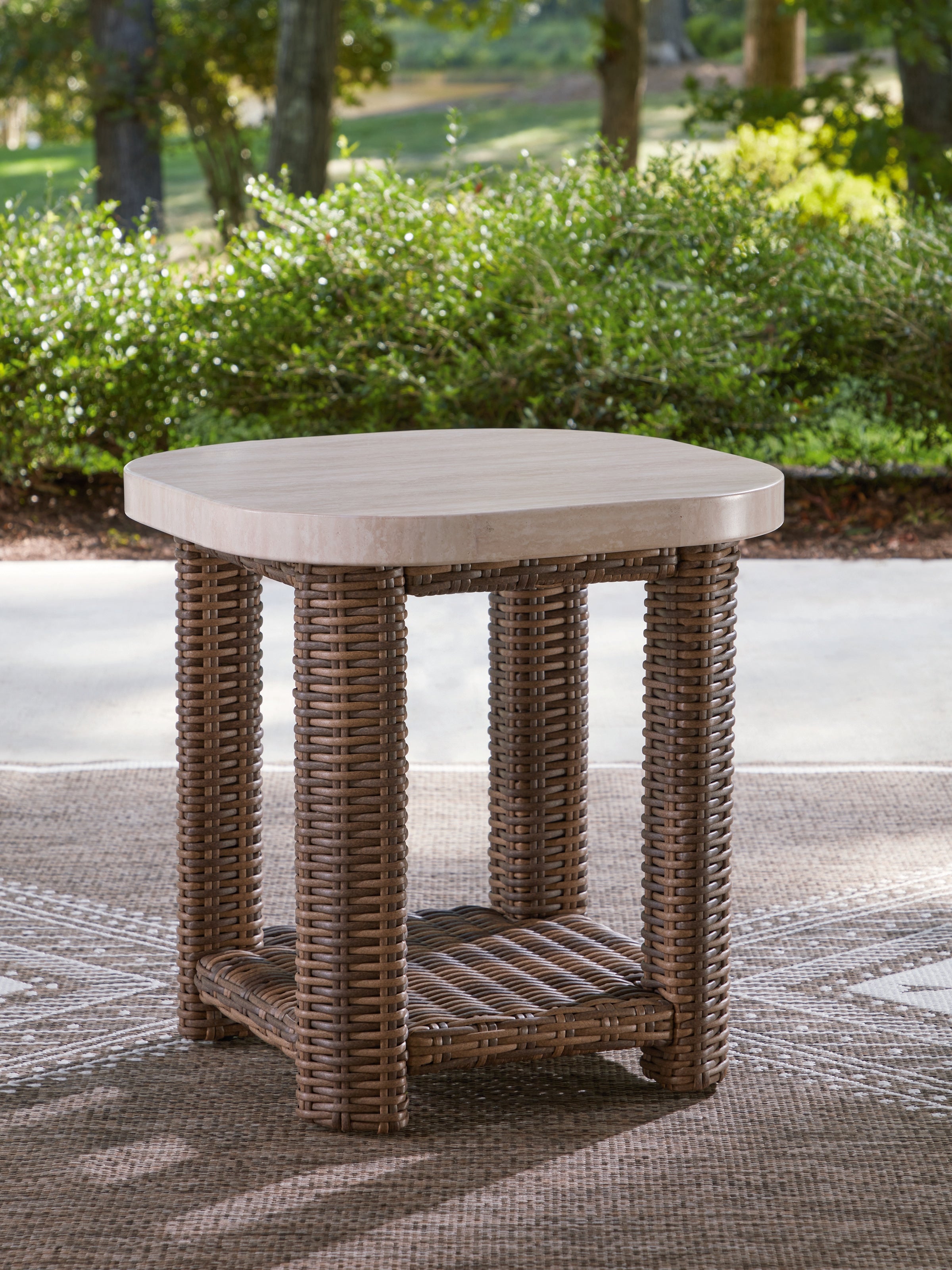 Homestyle Furniture - Ashley Furniture - Dolan Creek Outdoor End Table - Square End Table - PCP610-702