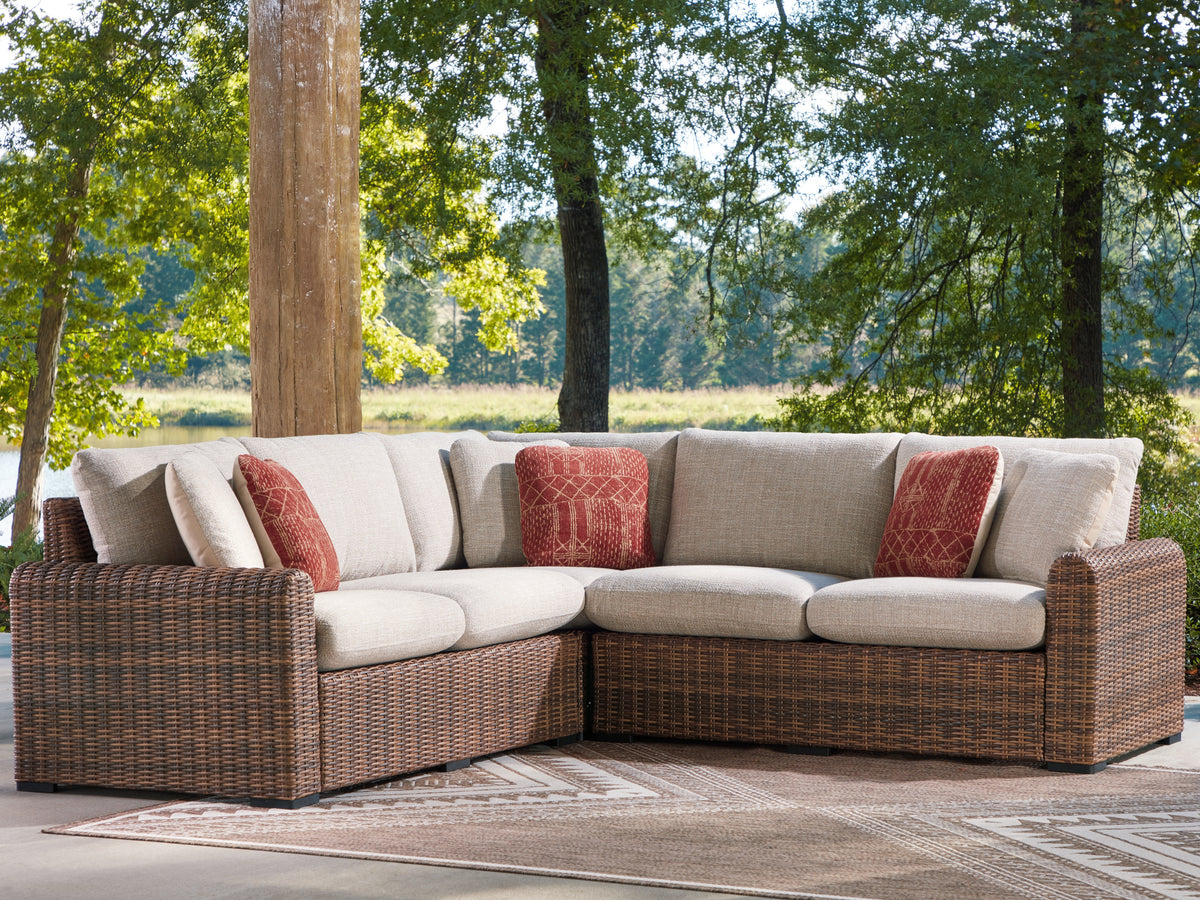 Homestyle Furniture - Ashley Furniture - Dolan Creek 3-Piece Outdoor Sectional - 3-Piece Outdoor Sectional - PCP610P1