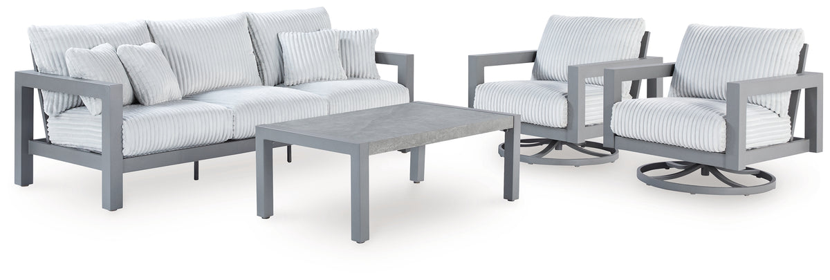 Homestyle Furniture - Ashley Furniture - Hurley Park Outdoor Sofa, 2 Lounge Chairs and Coffee Table - Outdoor Sofa, 2 Lounge Chairs and Coffee Table - PCP695P2