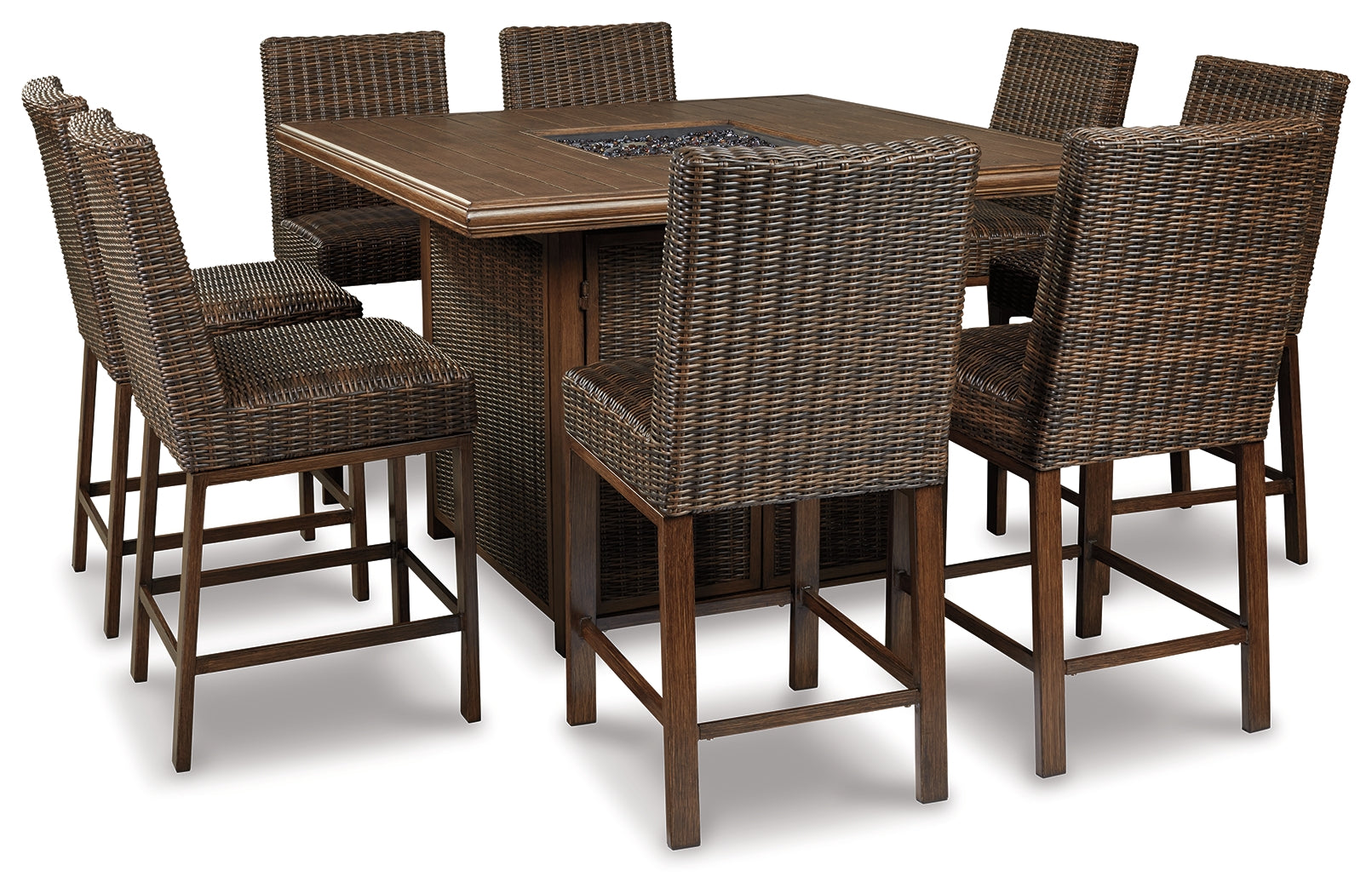 Homestyle Furniture - Ashley Furniture - Paradise Trail Outdoor Counter Height Dining Table with 6 Barstools - Outdoor Counter Height Dining Table with 6 Barstools - P750P6