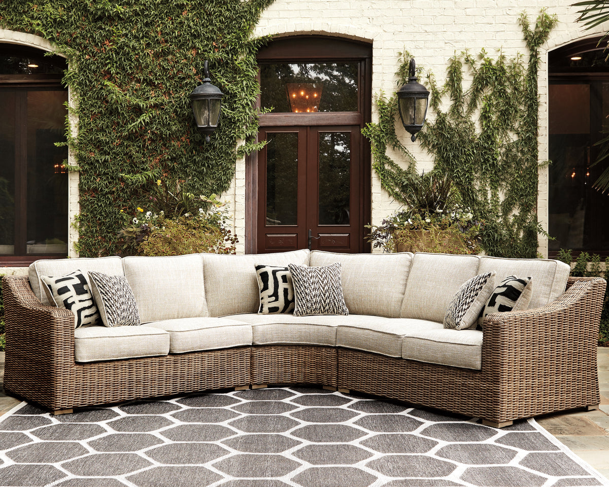 Homestyle Furniture - Ashley Furniture - Beachcroft 3-Piece Outdoor Seating Set - 3-Piece Outdoor Seating Set - P791P6