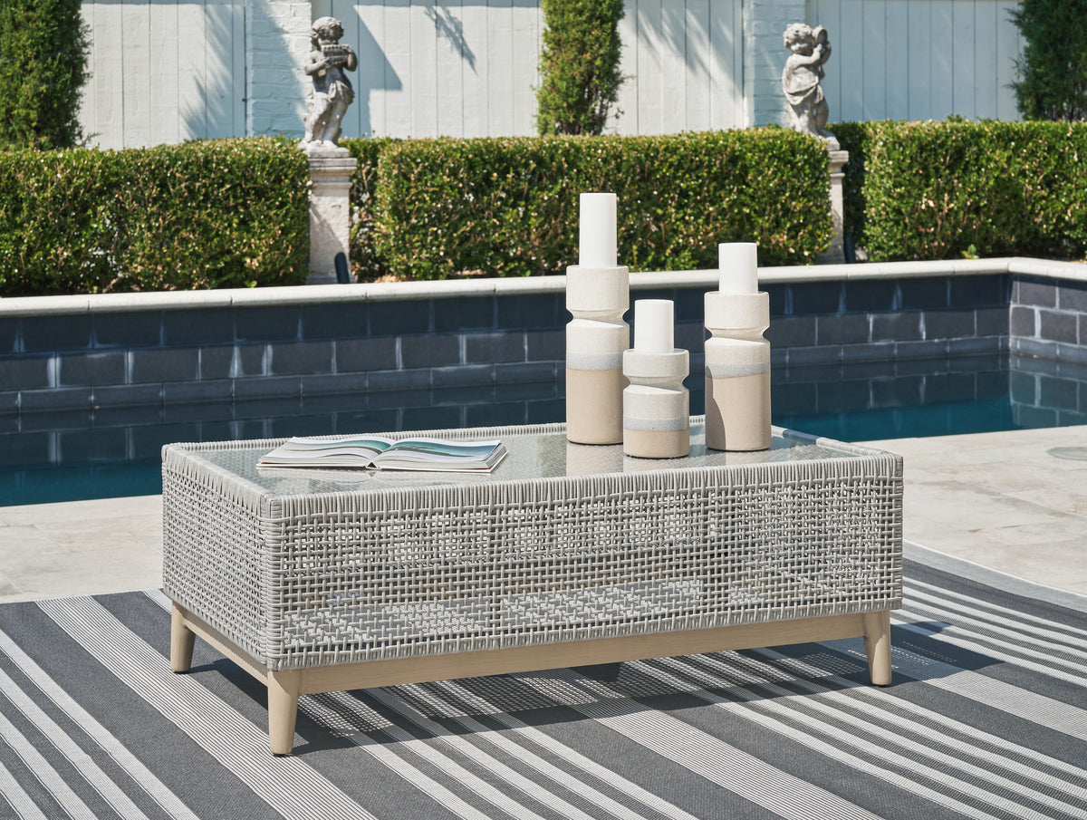 Homestyle Furniture - Ashley Furniture - Seton Creek Outdoor Coffee Table - Rectangular Cocktail Table - P798-701