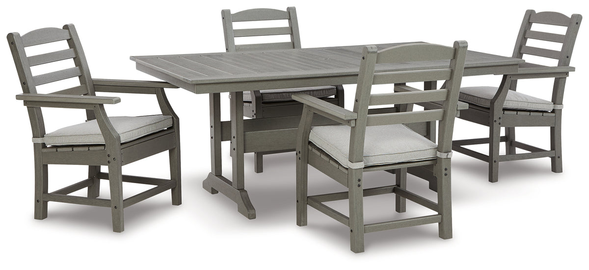 Homestyle Furniture - Ashley Furniture - Visola Outdoor Dining Table with 4 Chairs - Outdoor Dining Table with 4 Chairs - P802P4