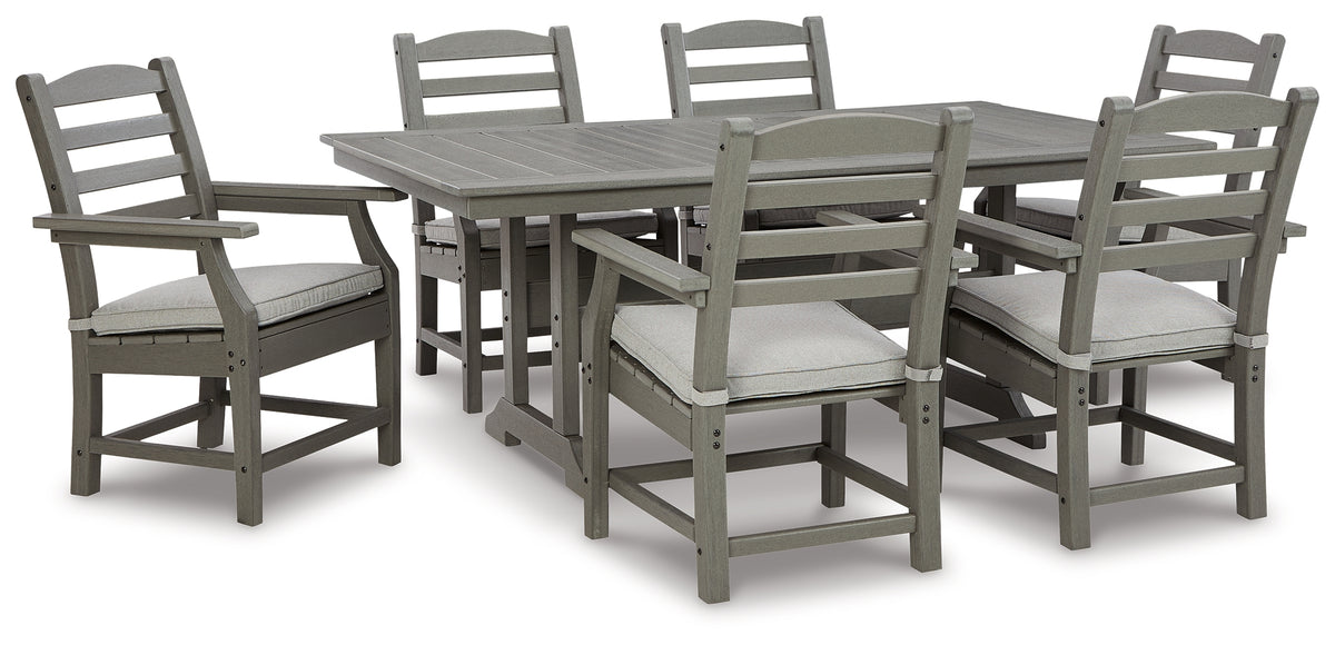 Homestyle Furniture - Ashley Furniture - Visola Outdoor Dining Table with 6 Chairs - Outdoor Dining Table with 6 Chairs - P802P3