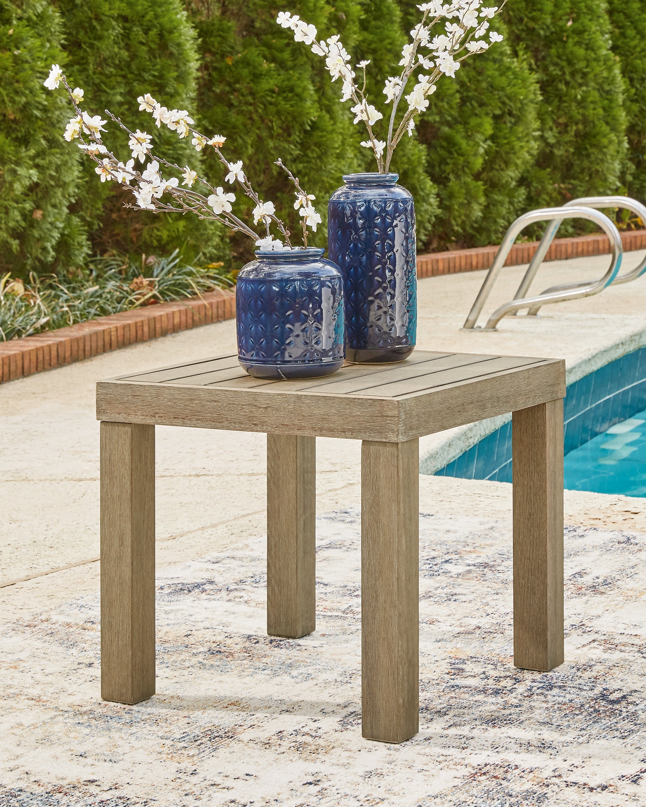 Homestyle Furniture - Ashley Furniture - Silo Point Outdoor End Table - Square End Table - P804-702