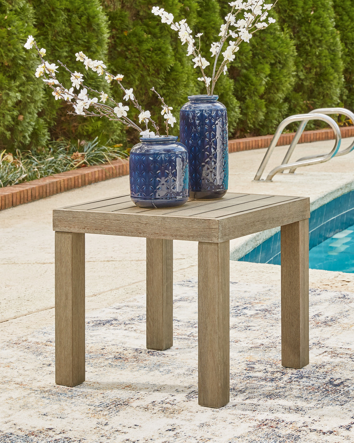 Homestyle Furniture - Ashley Furniture - Silo Point Outdoor End Table - Square End Table - P804-702