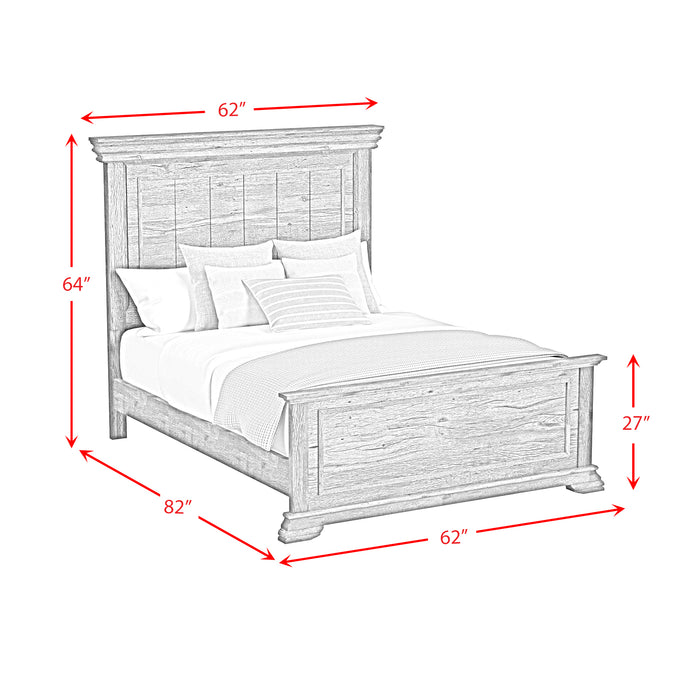 Park Ridge Full Panel Bed in Charcoal