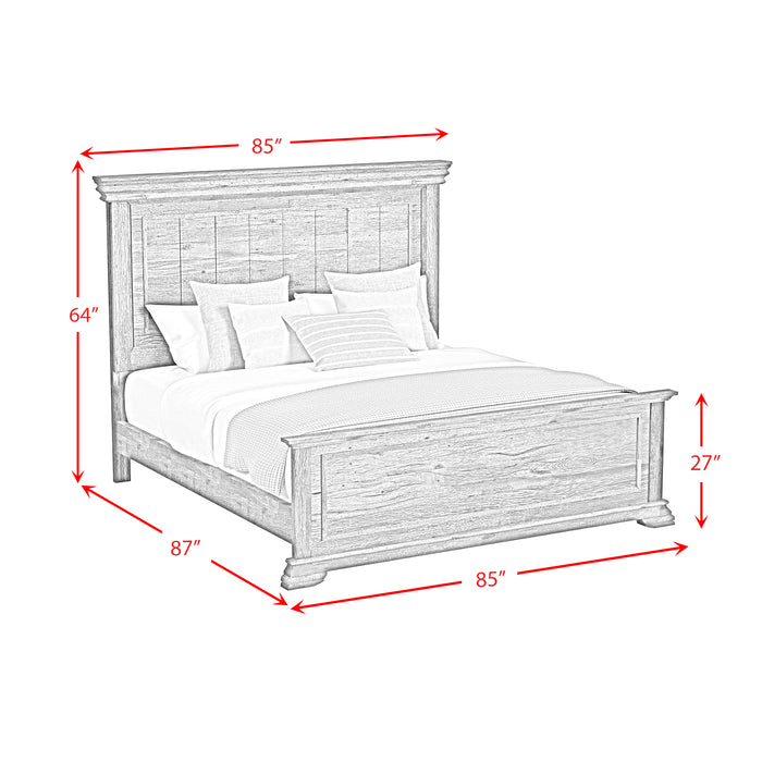 Park Ridge King Panel Bed in Charcoal
