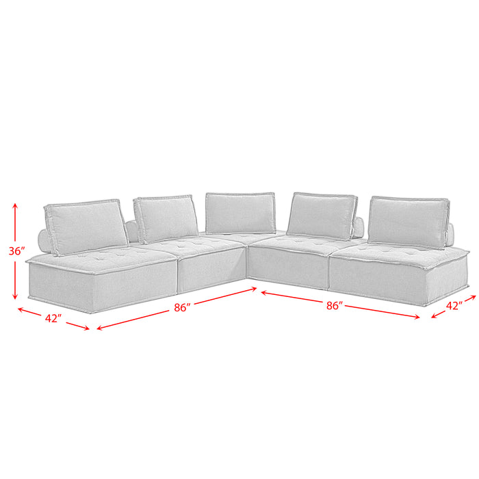 Paxton Modular Seating 5PC Sectional