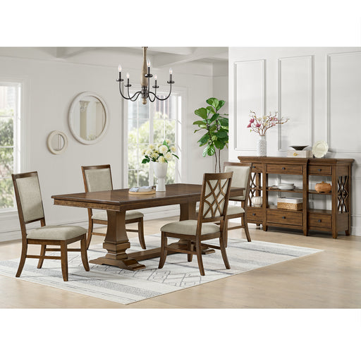 Phillipe Dining Table with with 18"" Leaf in Cherry – SKU D-5210-5-DT | HomeStyle Furniture