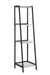 Pinckard 4-shelf Ladder Bookcase Grey Stone and Black  Homestyle Furniture (ARk)