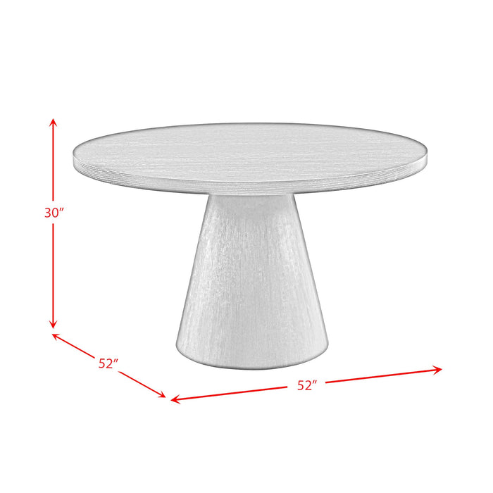Portland Round Dining Table in Grey