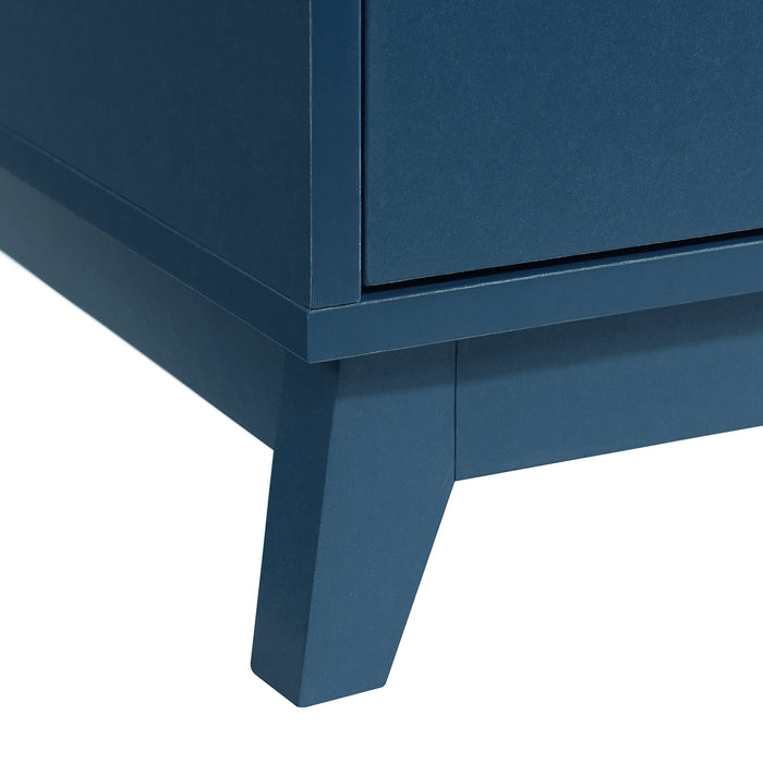 Rio Nightstand with Electronic Features in Blue