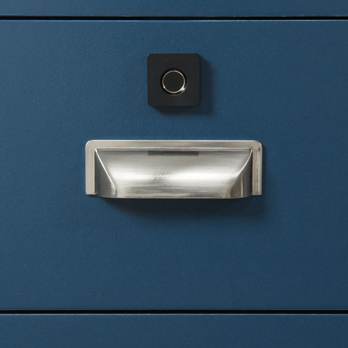 Rio Nightstand with Electronic Features in Blue