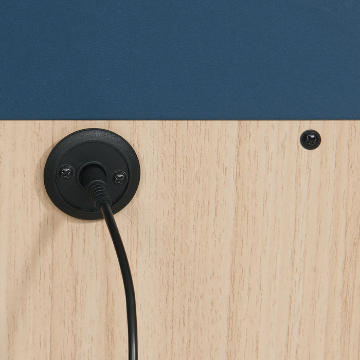 Rio Nightstand with Electronic Features in Blue