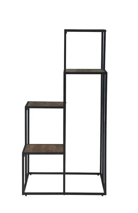 Rito 4-tier Display Shelf Rustic Brown and Black  Homestyle Furniture (ARk)