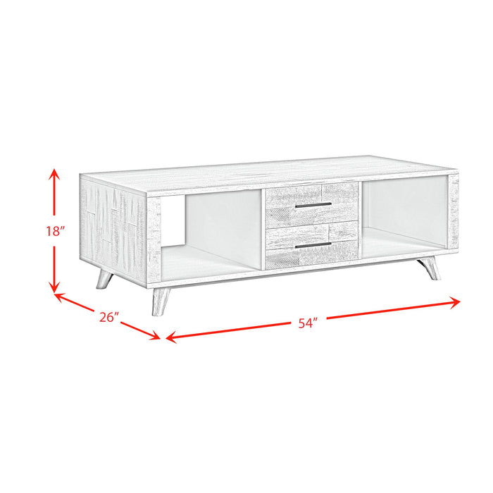 Rogen Rustic Coffee Table in Rustic White