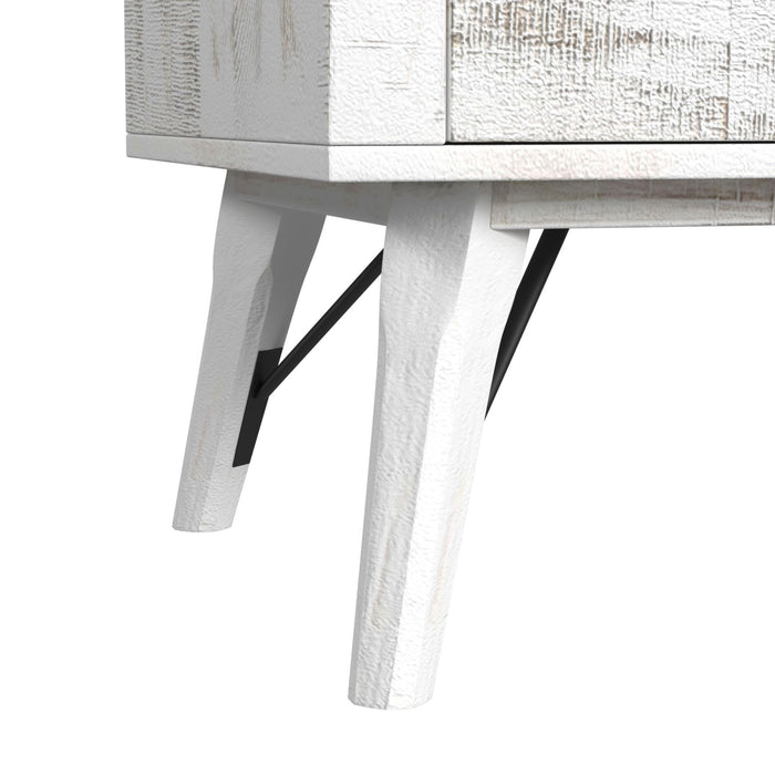 Rogen Rustic End Table in Rustic White