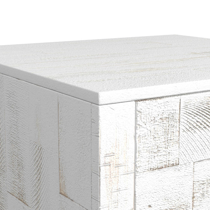 Rogen Rustic End Table in Rustic White