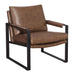 Rosalind Upholstered Accent Chair with Removable Cushion Umber Brown and Gunmetal  Homestyle Furniture (ARk)