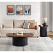 Rosemond Oval Coffee Table with Top in Cherry and Base in Black – SKU T-13170-5-CT | HomeStyle Furniture