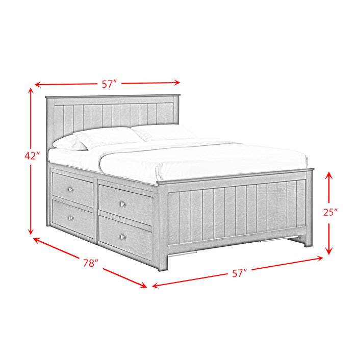Sami Full Captains Bed in Grey