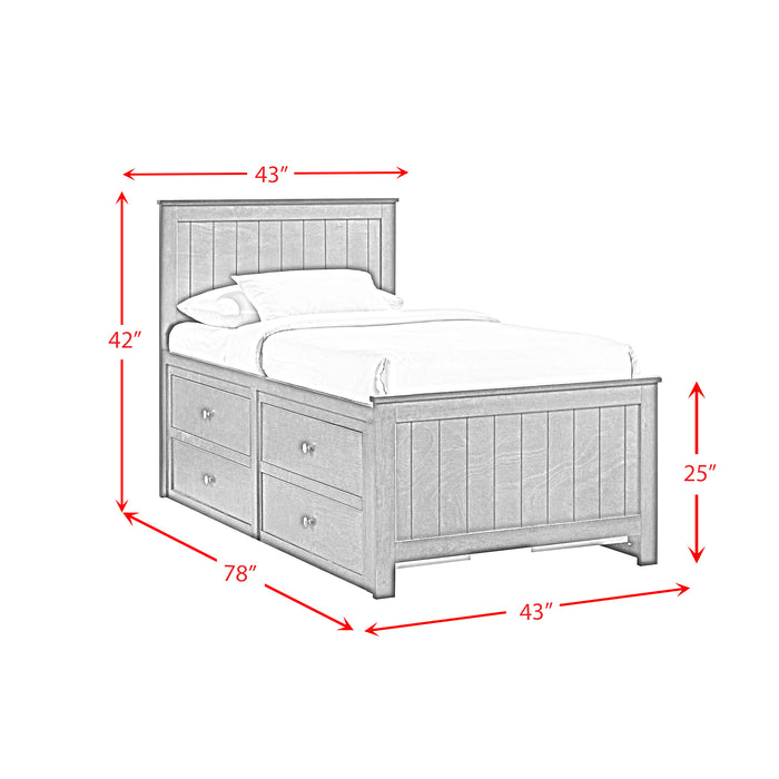 Sami Twin Captains Bed in Grey