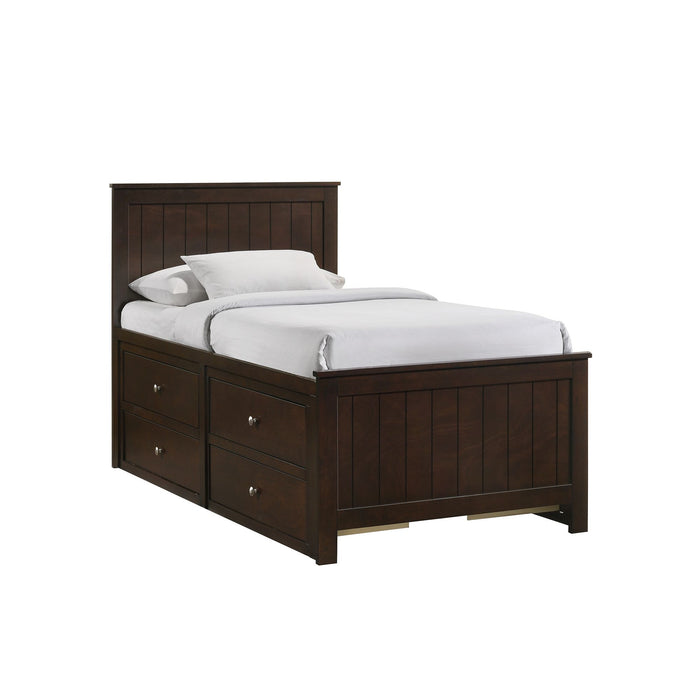 Sami Twin Captains Bed in Espresso