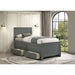 Sami Twin Captains Bed in Grey – SKU SM330TB | HomeStyle Furniture