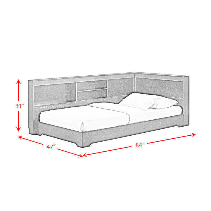 Sami Twin Corner Bed in Espresso