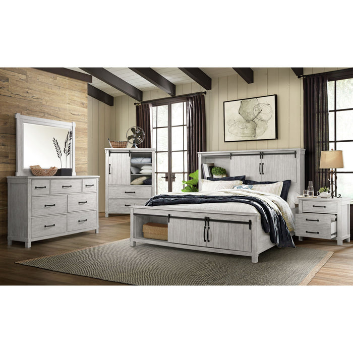 Scott Queen Storage Bed White Finish