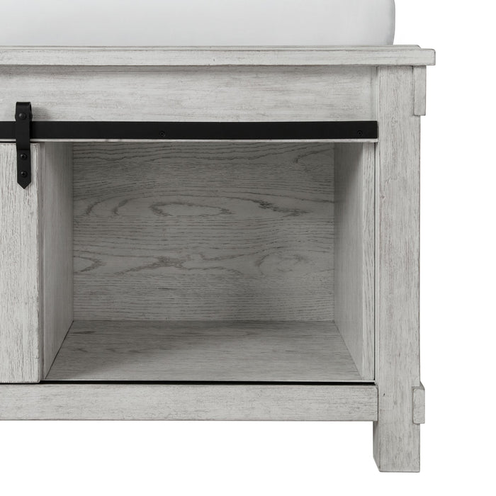 Scott Queen Storage Bed White Finish