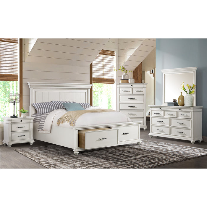 Slater King Bed in Antique White