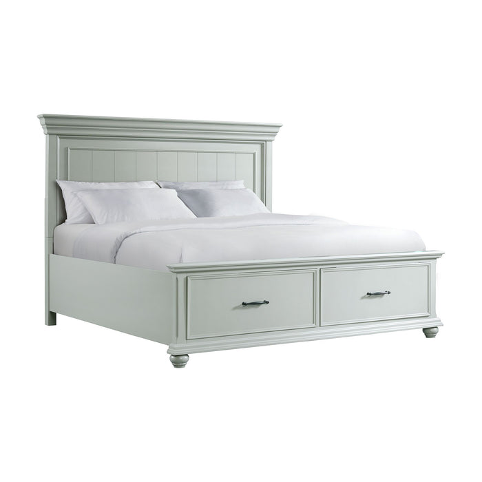 Slater King Platform Storage Bed in Grey