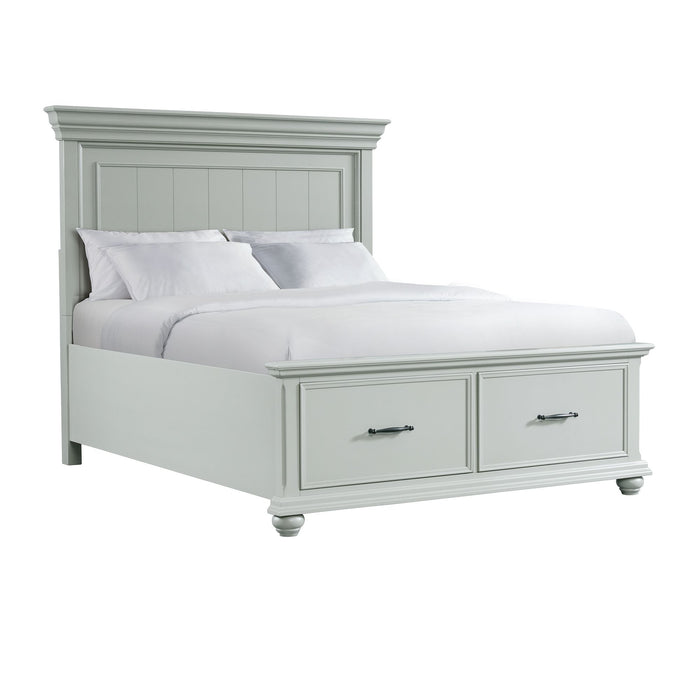 Slater Queen Platform Storage Bed in Grey