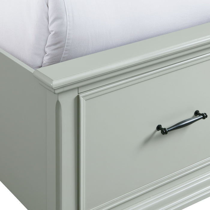 Slater King Platform Storage Bed in Grey