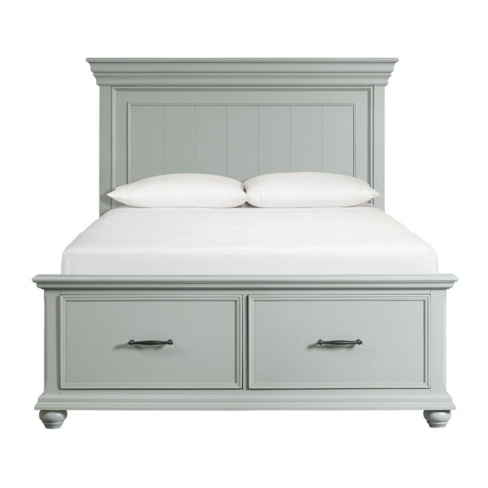 Slater Queen Platform Storage Bed in Grey