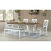 Summerville 6PC Dining Set with Table, 4 Chairs, and Bench in Oak and Antique White – SKU D-9610-7-6DS | HomeStyle Furniture
