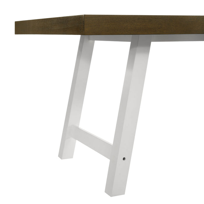Summerville 6PC Dining Set with Table, 4 Chairs, and Bench in Oak and Antique White