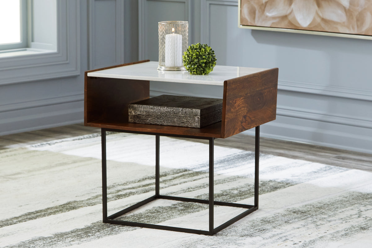 Homestyle Furniture - Ashley Furniture - Rusitori End Table - Rectangular End Table - T169-3