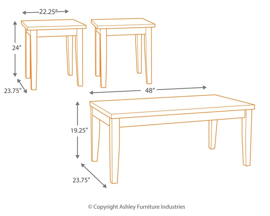 Maysville Table (Set of 3)  Homestyle Furniture (ARk)