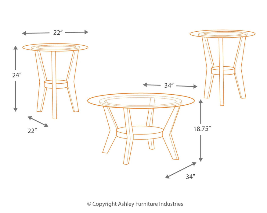 Fantell Table (Set of 3)  Homestyle Furniture (ARk)